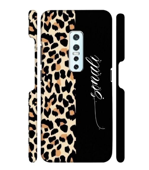 Half tiger skin & half black Pattern Vivo V17 Pro Mobile Cover