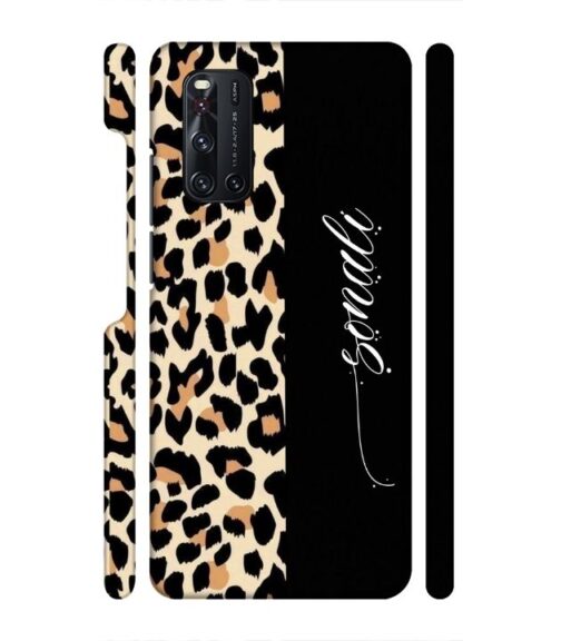 Half tiger skin & half black Pattern Vivo V19 Mobile Cover