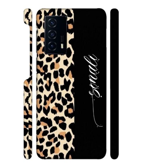 Half tiger skin & half black Pattern Vivo V23 E (5G) Mobile Cover