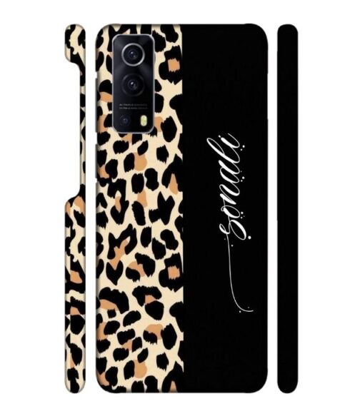 Half tiger skin & half black Pattern iQOO Z3 Mobile Cover