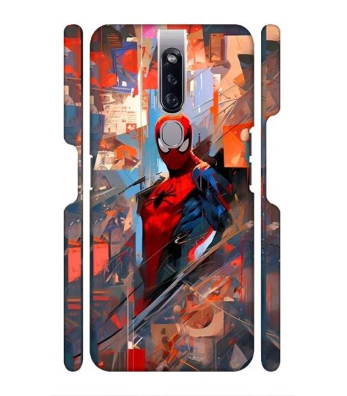 Spiderman graphics with mirror effect Oppo F11 Mobile Cover