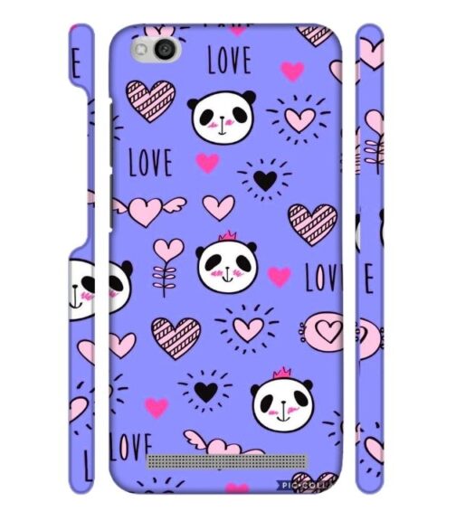 Love text with panda emoji Redmi 5A Mobile Cover