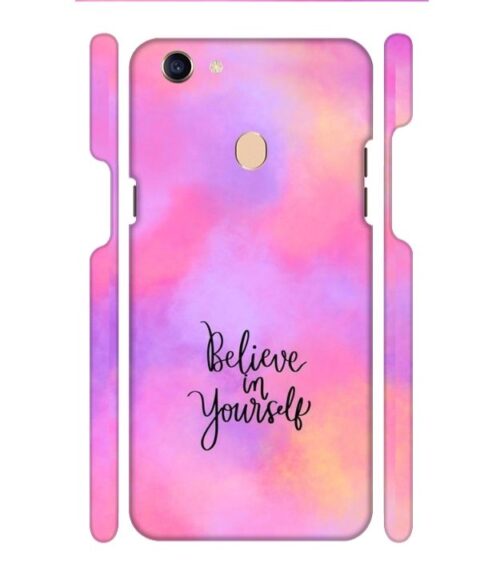 Colorfull background with text (Believe in youself) Oppo F7 Mobile Cover