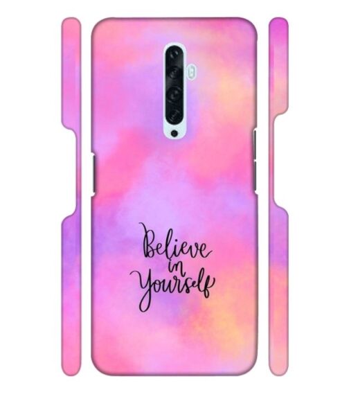 Colorfull background with text (Believe in youself) Oppo Reno 2Z Mobile Cover
