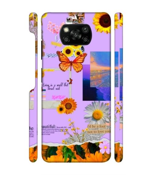 Living with the world Poco X3 Mobile Cover