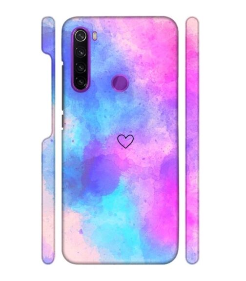 lineart of heart with smokie color Redmi Note 8 Mobile Cover