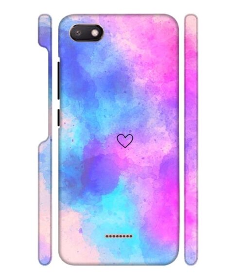 lineart of heart with smokie color Redmi 6 A Mobile Cover