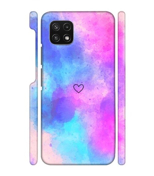 lineart of heart with smokie color Samsung Galaxy A22 (5G) Mobile Cover