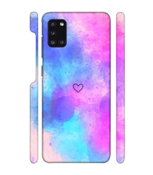 lineart of heart with smokie color Samsung Galaxy A31 Mobile Cover