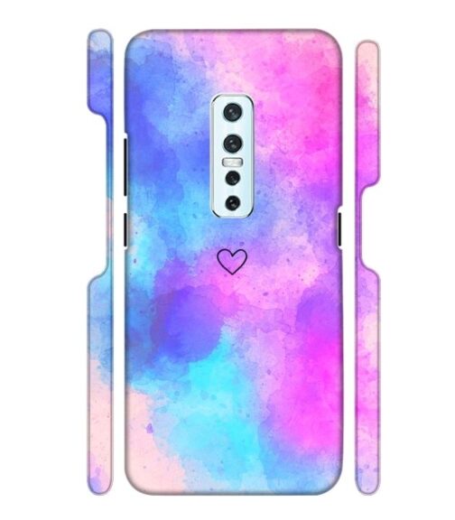 lineart of heart with smokie color Vivo V17 Pro Mobile Cover