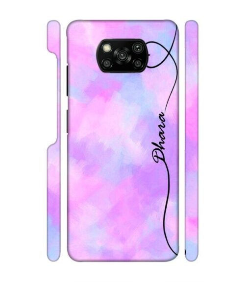 Multicolor smokie with Customize text Poco X3 Mobile Cover