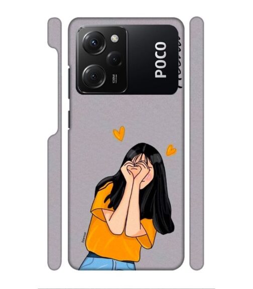 Girl with Customize text Poco X5 Pro (5G) Mobile Cover