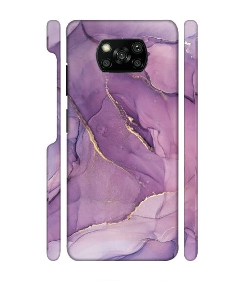 Purple marvel Texture with gold sparkle Poco X3 Mobile Cover