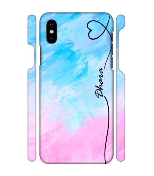 Multicolor painting with Customize text iPhone X Mobile Cover