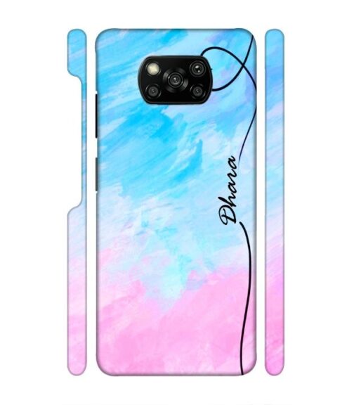 Multicolor painting with Customize text Poco X3 Mobile Cover