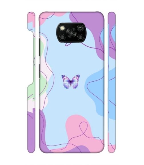 Butterfly with multicolor Poco X3 Mobile Cover