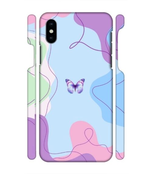 Butterfly with multicolor iPhone X Mobile Cover