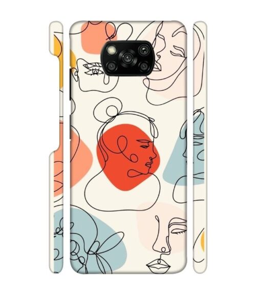 Beautiful lineart Poco X3 Mobile Cover