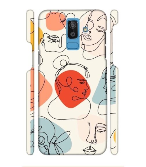 Beautiful lineart Samsung Galaxy J8 Mobile Cover