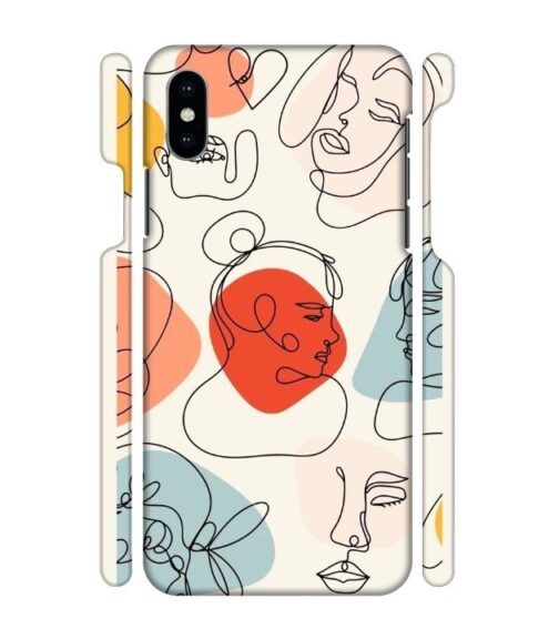 Beautiful lineart iPhone X Mobile Cover