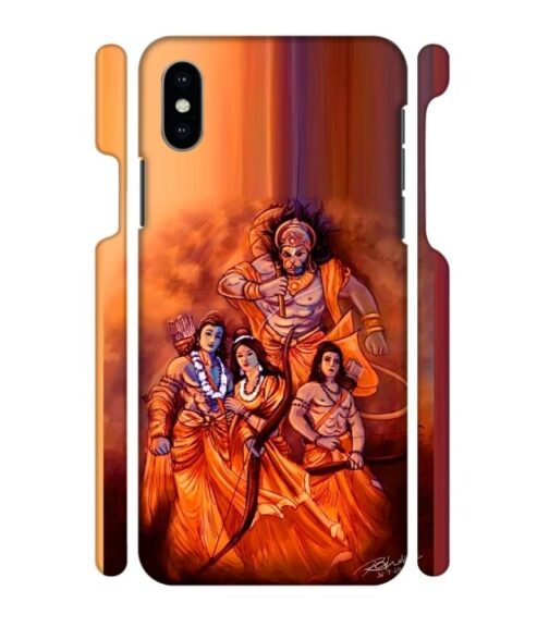 Lords Hanuman with ram ji family iPhone X Mobile Cover