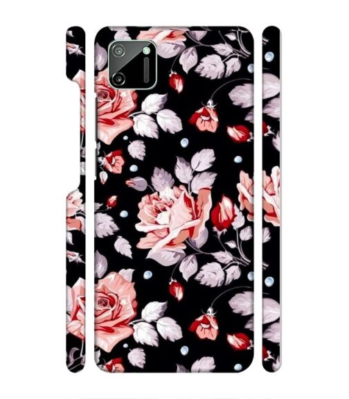 Floral design with black background Realme C11 Mobile Cover