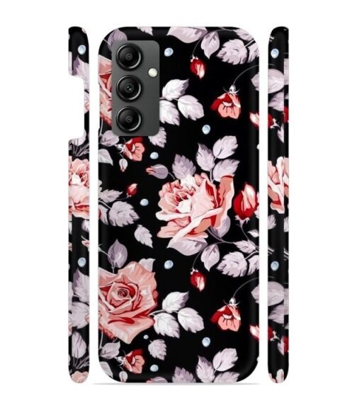 Floral design with black background Samsung Galaxy F13 5G Mobile Cover