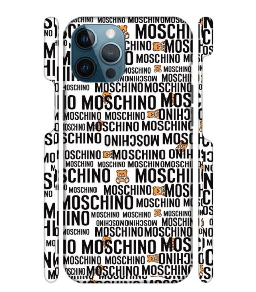 Moschino panda marquee text iPhone 12 Pro Mobile Cover