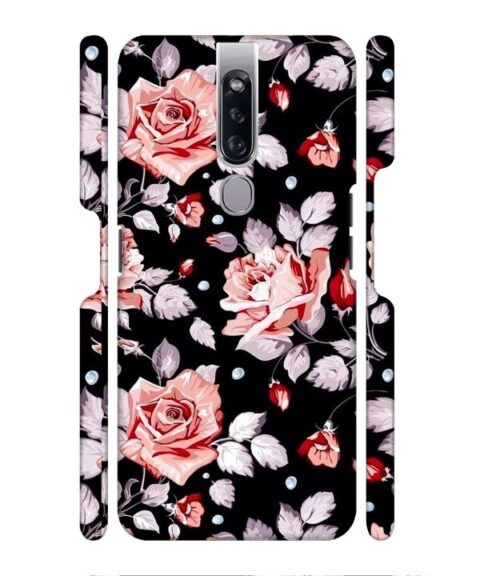 Floral design with black background Oppo F11 Mobile Cover