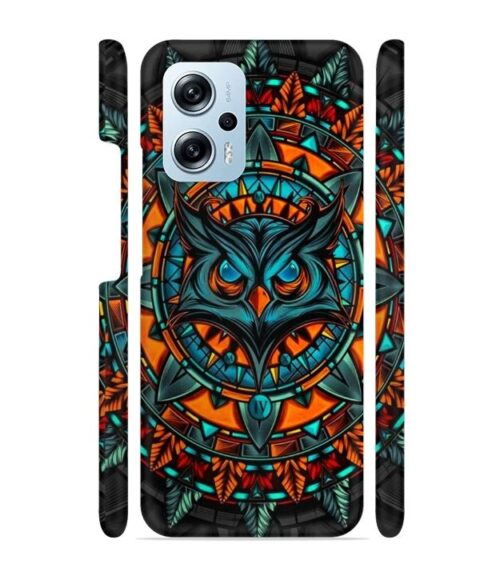Ai generated owl face graphics Redmi K50i 5G Mobile Cover