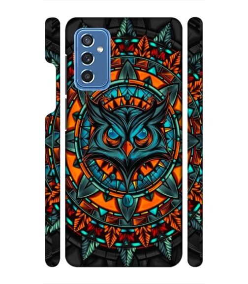Ai generated owl face graphics Samsung Galaxy M52 5G Mobile Cover