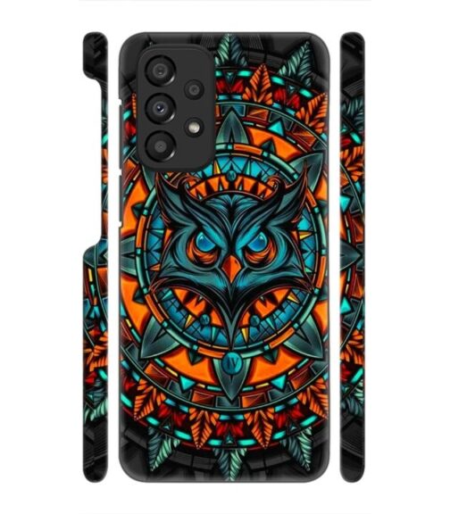 Ai generated owl face graphics Samsung Galaxy A53 5G Mobile Cover