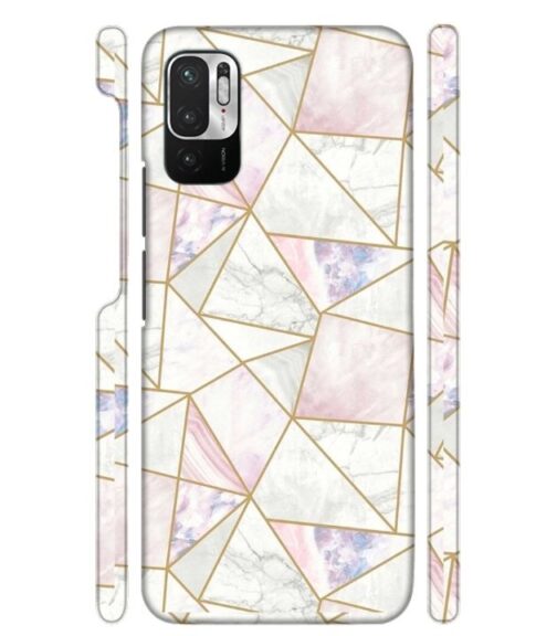 Marvel effect with gold line abstract design Redmi Note 10 T 5G Mobile Cover