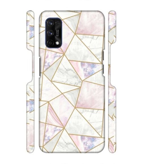 Marvel effect with gold line abstract design Realme 7 Pro Mobile Cover