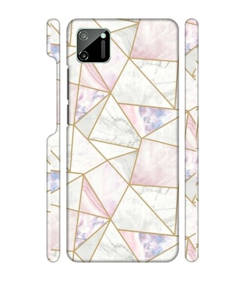 Marvel effect with gold line abstract design Realme C11 Mobile Cover