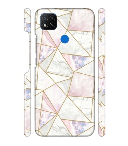 Marvel effect with gold line abstract design POCO C31 Mobile Cover