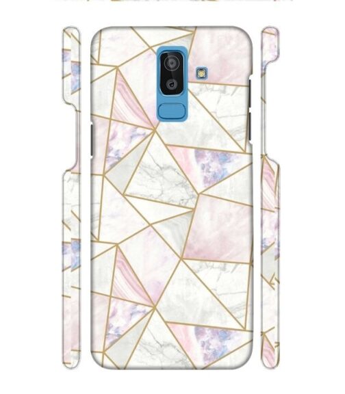 Marvel effect with gold line abstract design Samsung Galaxy J8 Mobile Cover
