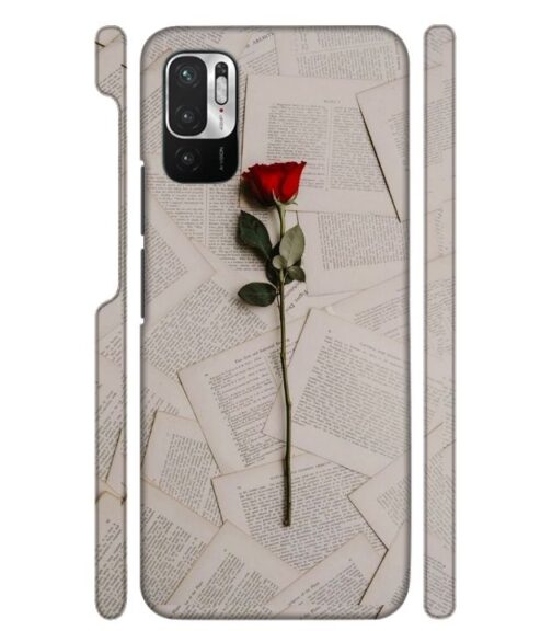 Memorable red rose with letter pages Redmi Note 10 T 5G Mobile Cover