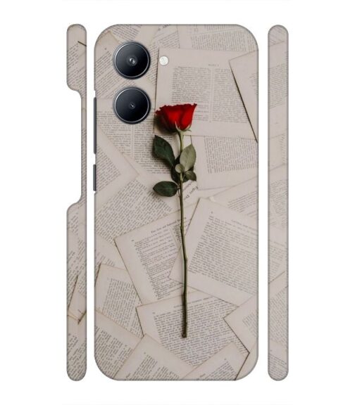 Memorable red rose with letter pages Realme C33 Mobile Cover