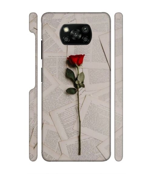 Memorable red rose with letter pages Poco X3 Mobile Cover