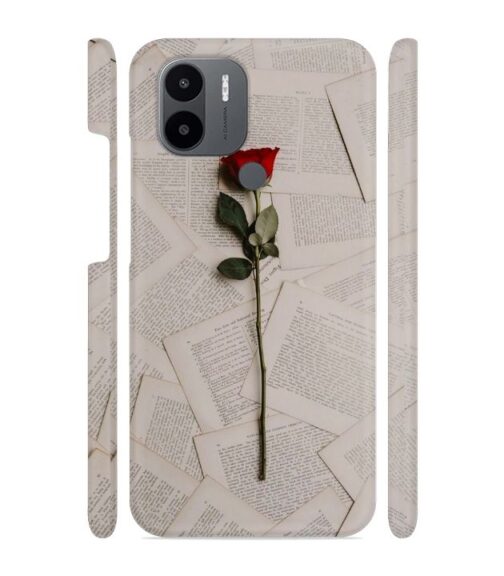 Memorable red rose with letter pages Poco C50 Mobile Cover