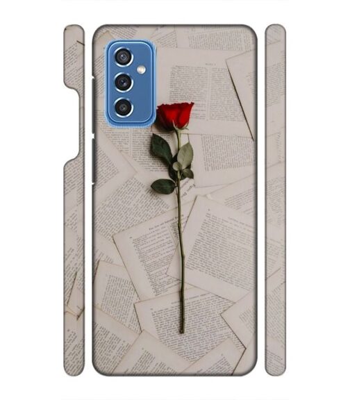 Memorable red rose with letter pages Samsung Galaxy M52 5G Mobile Cover