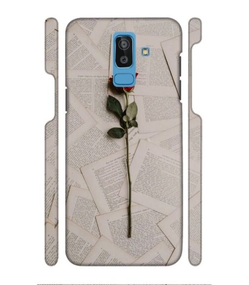 Memorable red rose with letter pages Samsung Galaxy J8 Mobile Cover