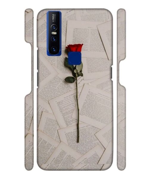 Memorable red rose with letter pages Vivo V15 Mobile Cover