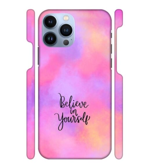 Colorfull background with text (Believe in youself) iPhone 13 Pro Mobile Cover