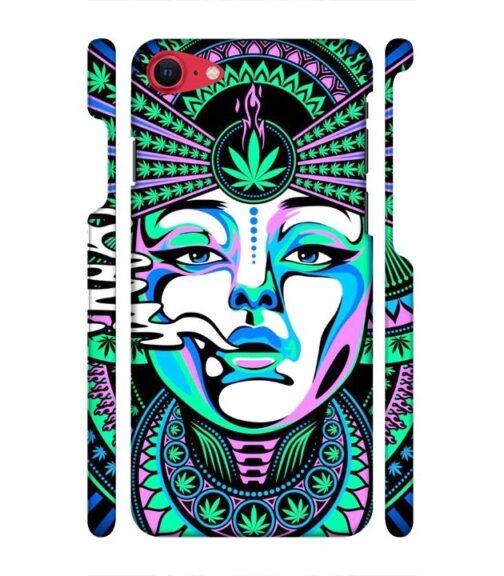 Marijuana theme artwork with beauty iPhone SE 2020 Mobile Cover