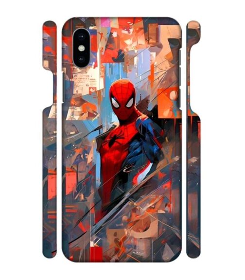 Spiderman graphics with mirror effect iPhone X Mobile Cover