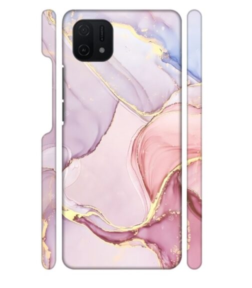 Pink abstract design with gold glitter Oppo A16 E Mobile Cover