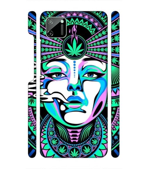Marijuana theme artwork with beauty Realme C11 Mobile Cover