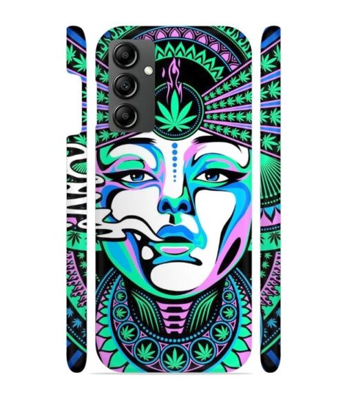 Marijuana theme artwork with beauty Samsung Galaxy F13 5G Mobile Cover